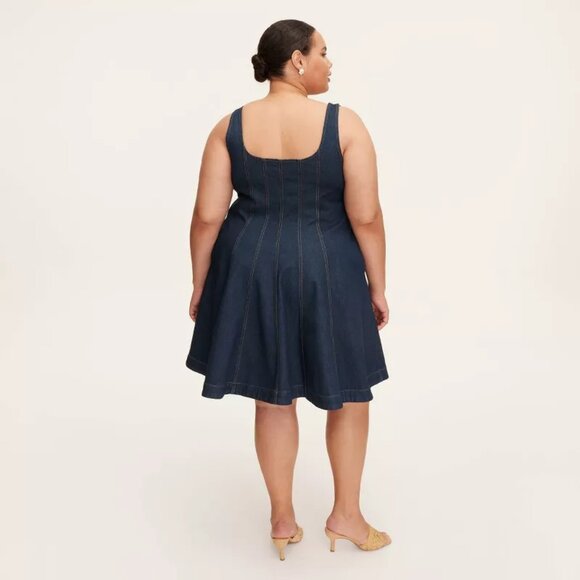 kate spade new york x Target Size 24 Women's Denim Seamed Mini Dress - Picture 2 of 4